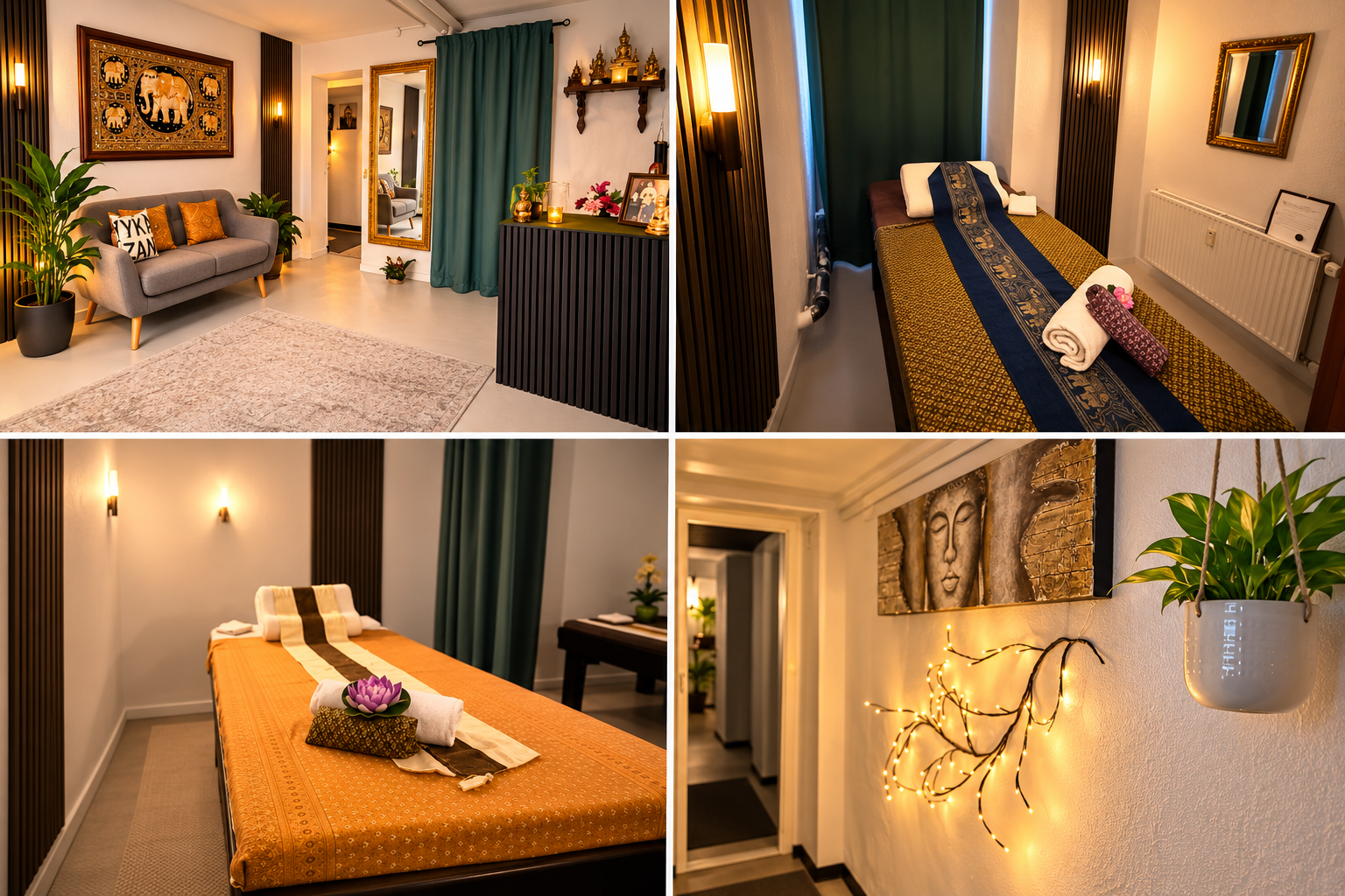 Thai Goldfinger Wellness – reception og behandlingsrum